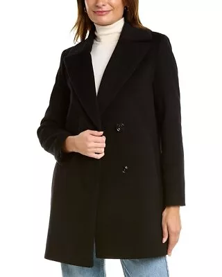 Cinzia Rocca Icons Wool & Cashmere-Blend Coat Women's Black 16 • $282.99