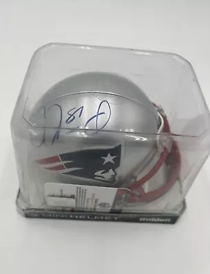 Aaron Hernandez Autographed/Signed Mini Helmet/#81/Global Authentics COA • $649.75