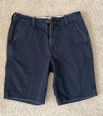 Men/boys Hollister Shorts 28 Navy Cotton Casual Shorts Side + Back Pockets VGC • £5