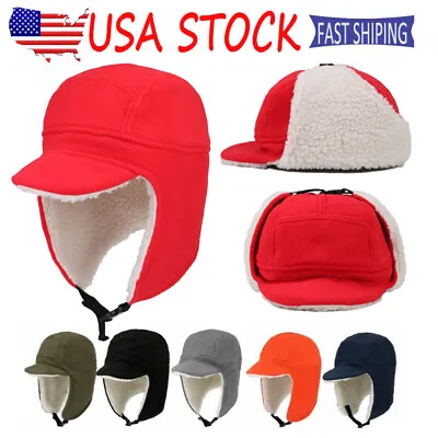 Winter Thermal Beanie Hat Ski Skull Cap Mens Women Fleece Hat Cap With Ear Flap • $7.99