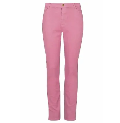 Womens M&S Pink Jeans High Rise Slim Leg Stretch Tencel Marks Spencer  • £11.99