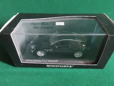 Minichamps Aston Martin V12 Vanquish In Black 1:43 Mint Boxed First Road Issue • £39.50