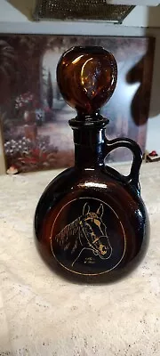 Vintage Decanter   Man O' War ..Dark Amber Glass.  1 Owner   ( Empty) Excellent • $24