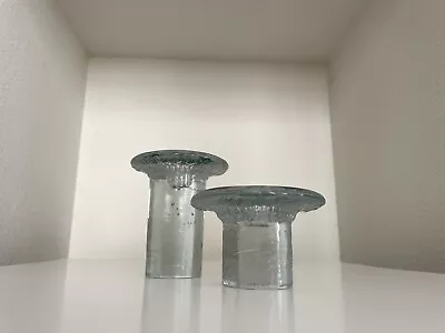 2 Blenko Glass Candle Stick Holder Mid Century Iittala Tapio Wirkkala Era Mcm • $55