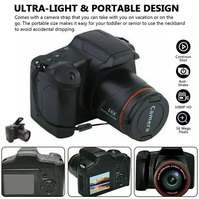 2.4 Inch 16x Zoom 1080P HD Digital Camera Vlogging Video Camera SLR Camera Ultra • $31.15