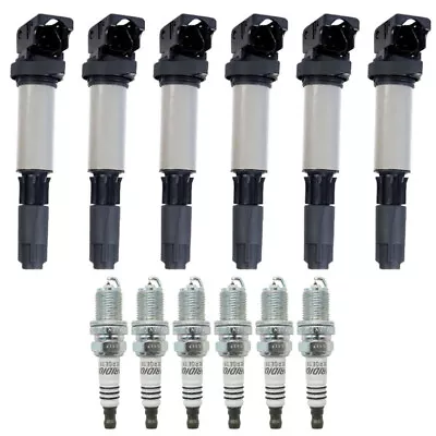 6X Ignition Coils + 6X Spark Plugs For E46 E53 E60 E83 E90 X5 2.5 3.0L 3.2L • $85.11