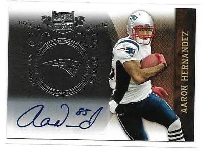 2010 Plates And Patches Silver Rookie Auto Aaron Hernandez 29/50 • $139.99