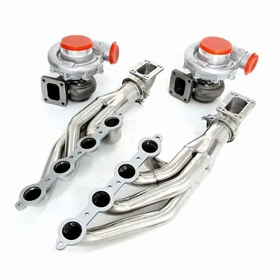 T4 AR 80/96 Two Turbos+Headers+Elbows For Small Block V8 LS1 LS2 LSX 4.8 5.3 6.2 • $770.80