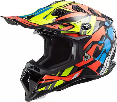 LS2 Subverter EVO MX Motocross Helmet Rascal Gloss Black/Flo Orange/Blue 3XL • $229.98