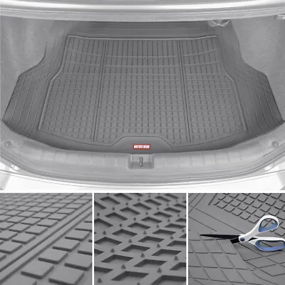 Car Rubber Cargo Floor Mat Motor Trend Gray Heavy Duty Trimmable Premium Liner • $46.99