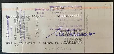 Mother Teresa - Signed / Endorsed Check Authentic Original • $950