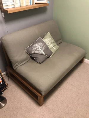 £280 • Buy Futon Company ‘Quad’ Double Sofa Bed. Solid Oak