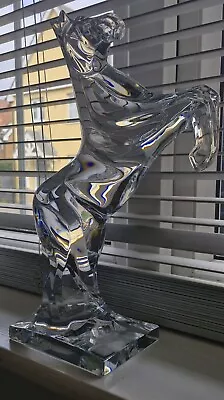 Daum Rearing Horse Sculpture Crystal • £585