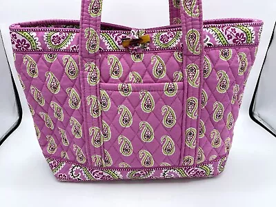 Vera Bradley TOGGLE TOTE Shoulder Bag BERMUDA PINK Purse Medium 15  X 9.5  EC • $24.99