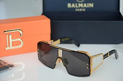 Balmain LE MASQUE Mask Sunglasses Gold Eyewear BPS-146A Black Antai Series • $799