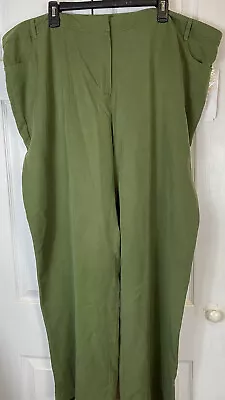 Erin London Size 24w Army Green Pants Slacks Size 3x New • $18.99