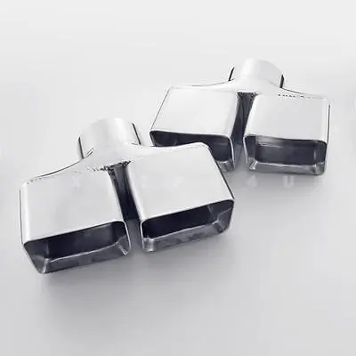 3  Inlet QUAD Square Dual Wall Stainless Steel Exhaust Tips For Dodge Challenger • $204.97