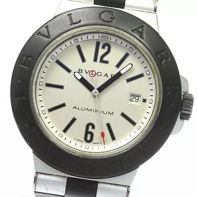 BVLGARI Aluminum AL44TA Date Silver Dial Automatic Men's Watch_783586 • $1550.46