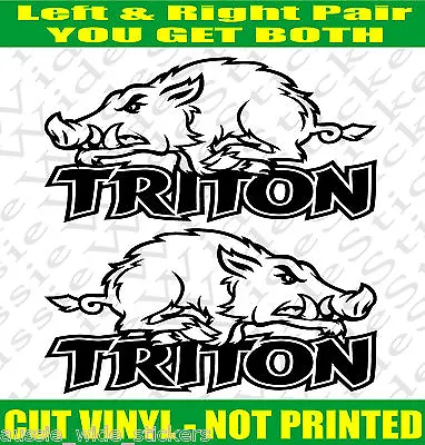$12.90 • Buy TRITON Stickers WILD PIG 4x4 Ute For Mitsubishi Accessories Pair 200mm