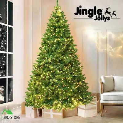 Jingle Jollys Christmas Tree 1.8M 6FT 874 LED Pre Lights Decorations Warm White • $149.40