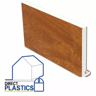 Golden Oak UPVC Full Thickness 18mm Fascia Board  5m Length Various Sizes • £9.70