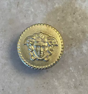 Versace Designer Button Gold Tone Head Of Medusa • $19.99