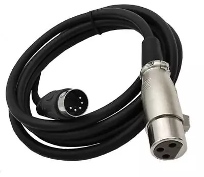 5 Pin Din Male To XLR 3 Pins Female Audio Cable For Music Instruments - 1.5m • £9.95