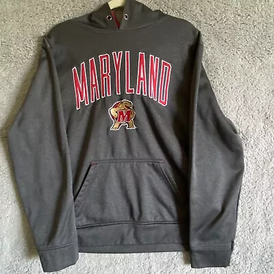 Maryland Terrapins Hoodie Top Of The World Large Gray Performance Outdoor Casual • $18.44