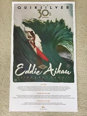 2014 Mint Original Eddie Aikau Waimea Hawaii Big Wave Surfing Contest Poster • $75