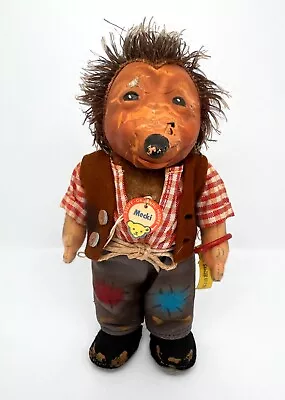 Steiff Vintage Hedgehog Mecki (The Father) Doll With Tag 1960s 7  Tall Version • $99.99