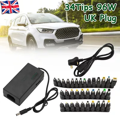 Power Supply Charger 96W 12V-24V AC/DC Adapter Universal For Laptop HP Adaptor • £19.59