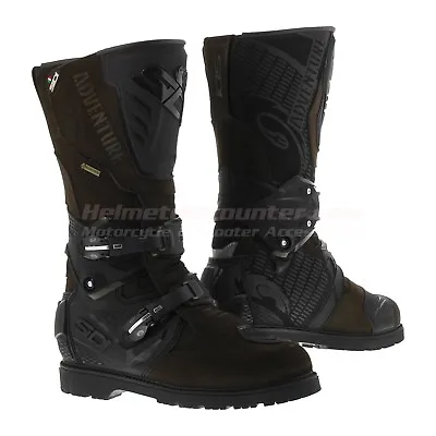 Sidi Adventure 2 Gore-tex Goretex Motorcycle Boots Brown Fast Shipping • $354.99