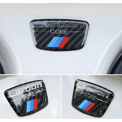 $6.49 • Buy B Column 65mm Decal Carbon Fiber Car Core Emblem Sticker BMW E46 E90 E60 E39 F30