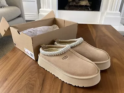 Authentic UGG Tazz Sand Platform Women’s Shoes 1122553 Slippers Suede Size 8 :) • $101