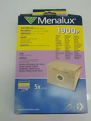 Menalux Vacuum Bags Pack Of 5 Electrolux Volta 1900p • $11.50