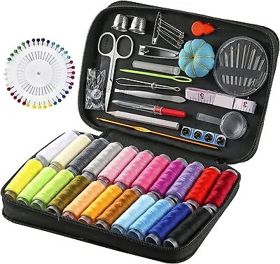 Sewing Kit 126pcs Needle And Thread 22 Large Cotton Thread For Home Travel • £6.96