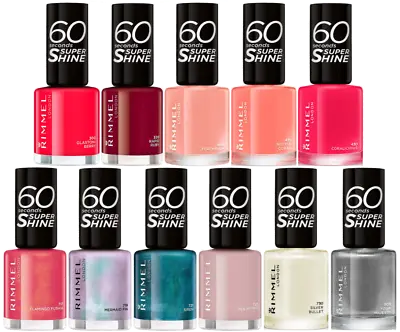 Rimmel 60 Seconds Nail Polish / Varnish 8ml Super Shine  **Choose Your Shade** • £4.99