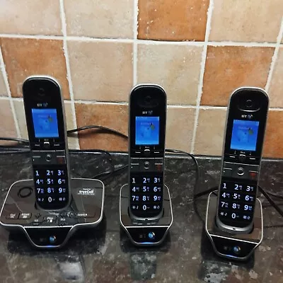 BT 8600 Triple Landline House Phone Set With Answering Machine • £44.95