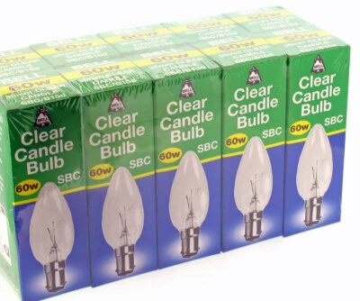 £14.99 • Buy 10 X Bell 60w Clear Candle Filament Bulb SBC B15d Small Bayonet Dimmable