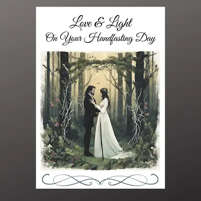 Love & Light Handfasting  Card Pagan Wiccan Gothic Personalised Option Seeded • £2.99