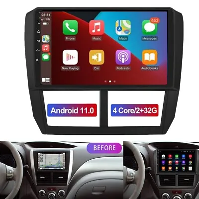 For Subaru Forester Impreza 2008-12 Android12 Car Stereo GPS CarPlay Radio 2+32G • $107.99