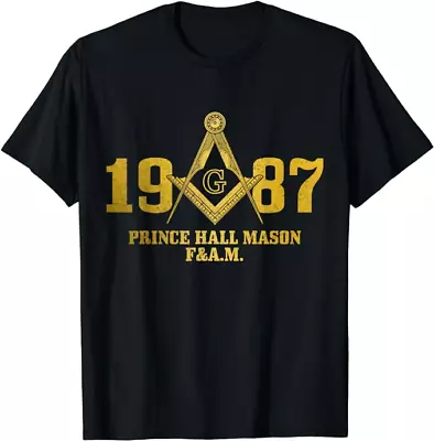 Mason Freemason Masonic Prince Hall Square & Compass Shriner T-Shirt • $19.99