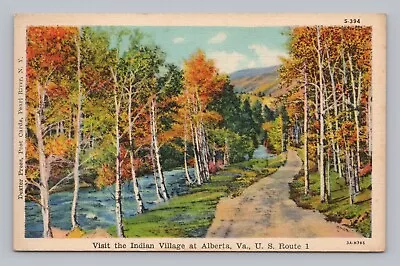 Postcard Visit The Indian Village At Alberta Virginia U.S. Route 1 • $5.99