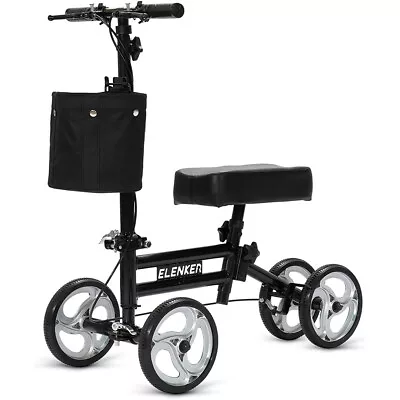 ELENKER Knee Scooter Walker Steerable Foot Injuries Ankles Medical Aid Crutches • $79.50