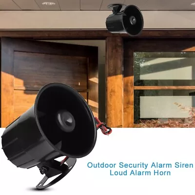110dB Security Alarm Siren Outdoor Sound Alarm Horn Alert 15W/20W DC 6-12V FOD • $14.81