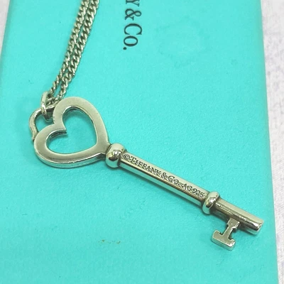 £189.99 • Buy Tiffany & Co Genuine Retired Sterling Silver 925 Heart Key Pendant Charm Size 2 