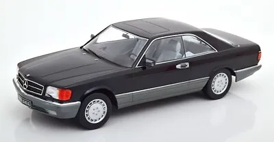 1/18 Kk-scale Die-cast Mercedes Benz - S-class 560sec (c126) Coupe 1985 - Black • $163.07