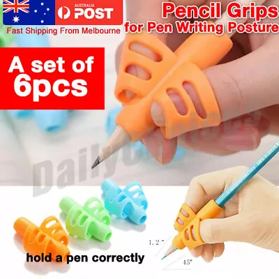 6Pcs Set Children Pencil Holder Pen Writing Aid Grip Posture Tools Correction AU • $8.39