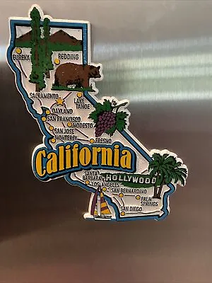 California Jumbo State Map Fridge Magnet • $7.99