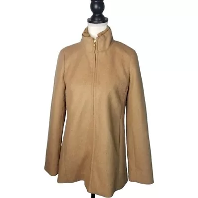 J Crew Village Coat In Camel Wool NWT Womens READ DESCRIPTION Size 2 • $165.80